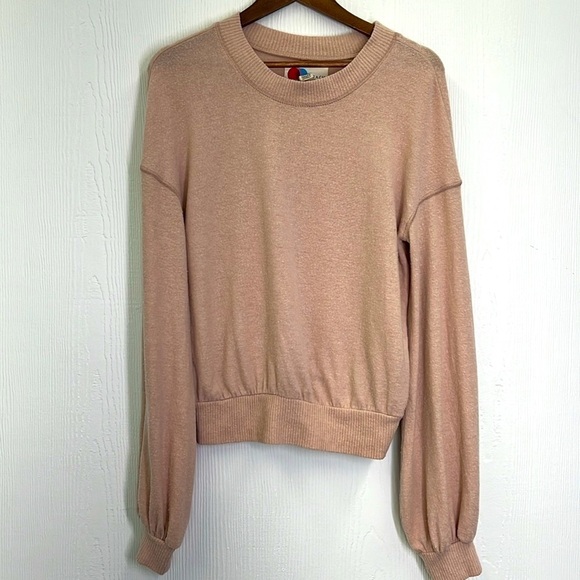 Free People - Beach Crewneck Pullover Long Balloon Sleeve Sweater Size XS - Picture 9 of 12
